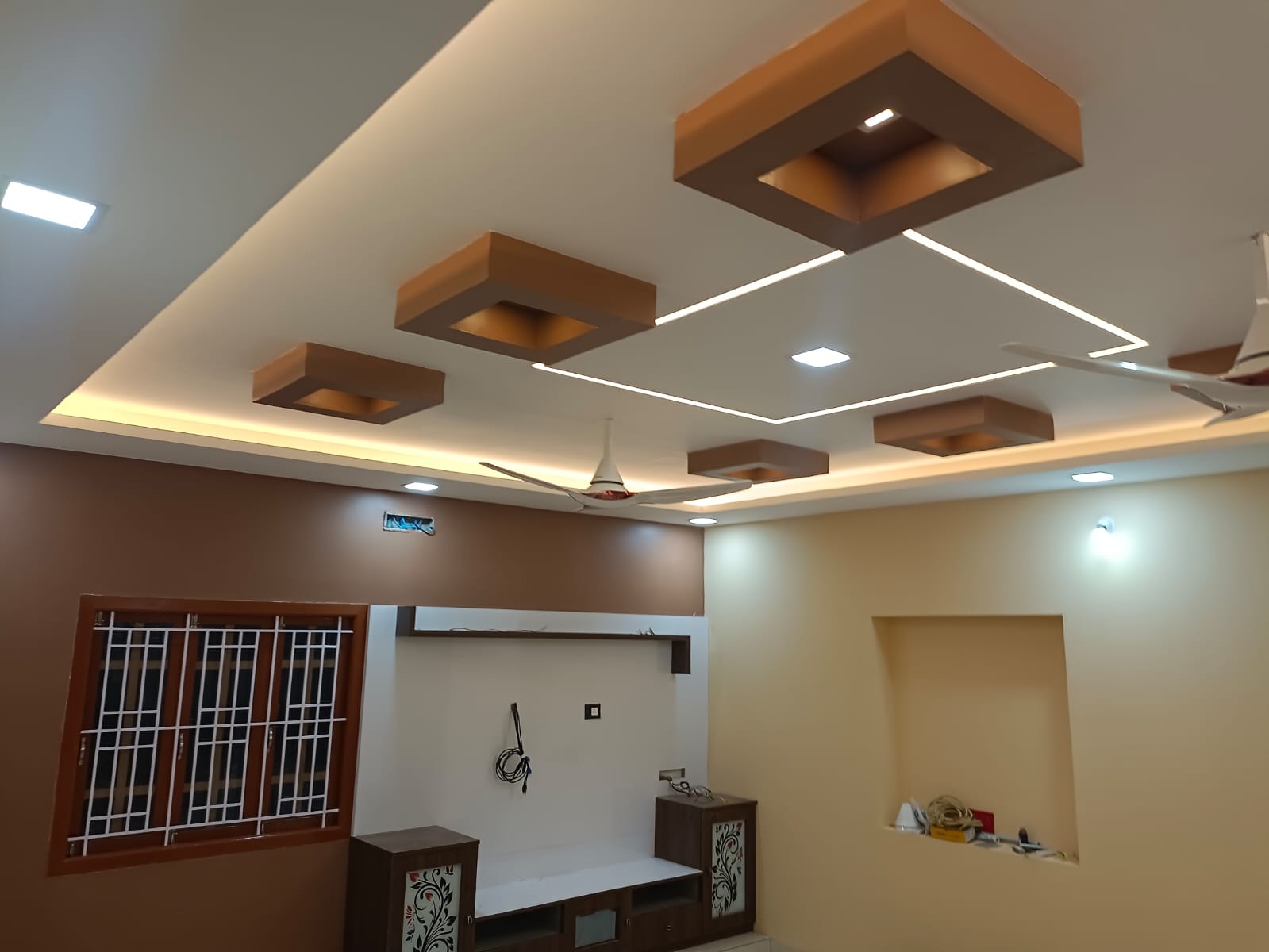 Elegant living room interior by Aadith Interiors